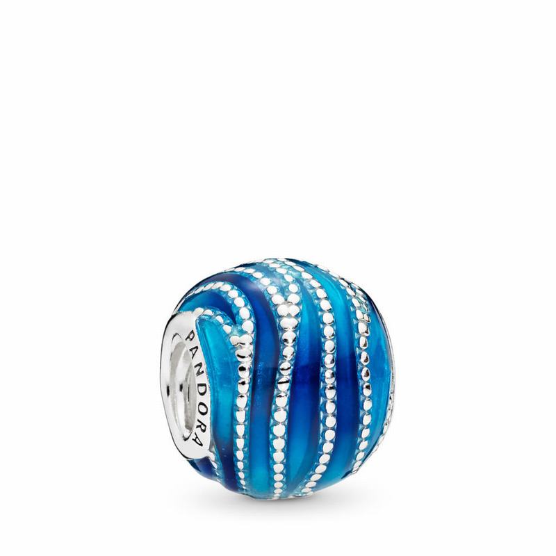 Pandora Blue Swirls Charm Online NZ, Sterling Silver (407931-AXZ)